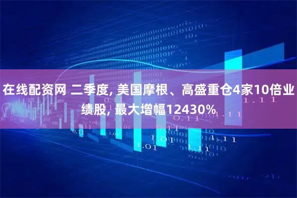 在线配资网 二季度, 美国摩根、高盛重仓4家10倍业绩股, 最大增幅12430%