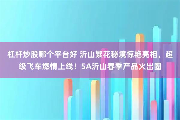 杠杆炒股哪个平台好 沂山繁花秘境惊艳亮相，超级飞车燃情上线！5A沂山春季产品火出圈